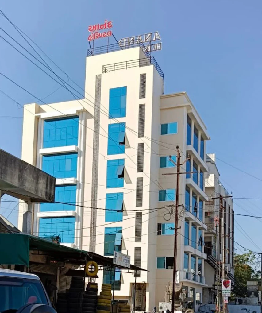 Best urologist in Vadodara - Dr. Dipen Patel modern clinic interior at Anand Hospital Gotri
